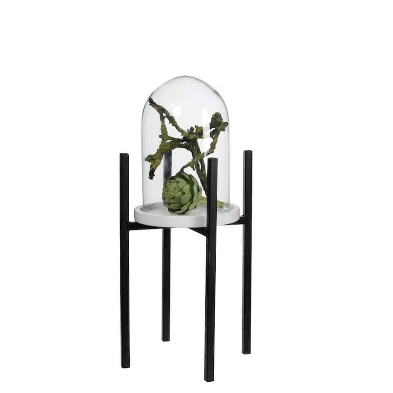 Ascot Plant Stand Black 8"Dia - A - Black