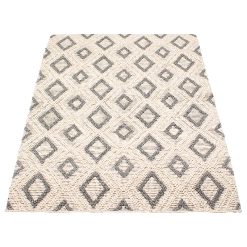 ECARPETGALLERY Braid weave Sienna Cream Wool Rug - 5'1 x 8'1