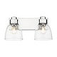 preview thumbnail 11 of 9, Golden Lighting 9314-BA2 CLR Remy 2 Light 17" Wide Vanity Light