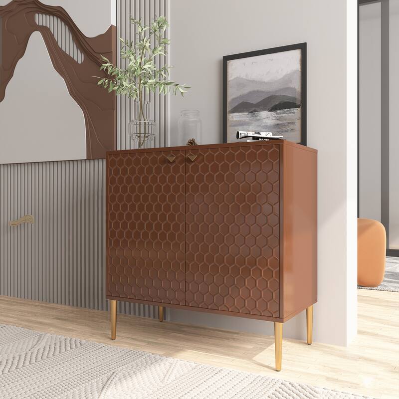 2 Door Blue Locker Accent Cabinet
