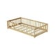 preview thumbnail 124 of 173, Toddler Floor Bed with Fence and Door, Montessori Platform Floorbed with Safety Guardrails for Children Boys Girls Kids Playroom