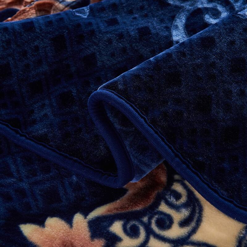 Heavy Crafted Thick Floral 9-pound Winter Fleece Blanket 85"x95"