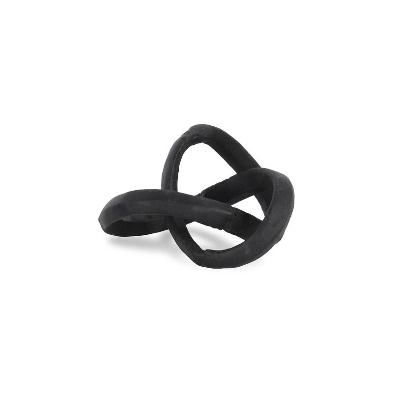 Kompo Black Cast Iron Modern Abstract Infinite Knot Decor