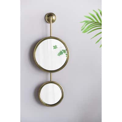 2 Circle Mirrors for Wall Decor