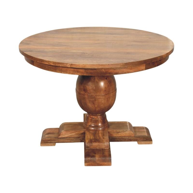 Artisan Furniture Solid Wood Wentworth Round Dining Table, Brown
