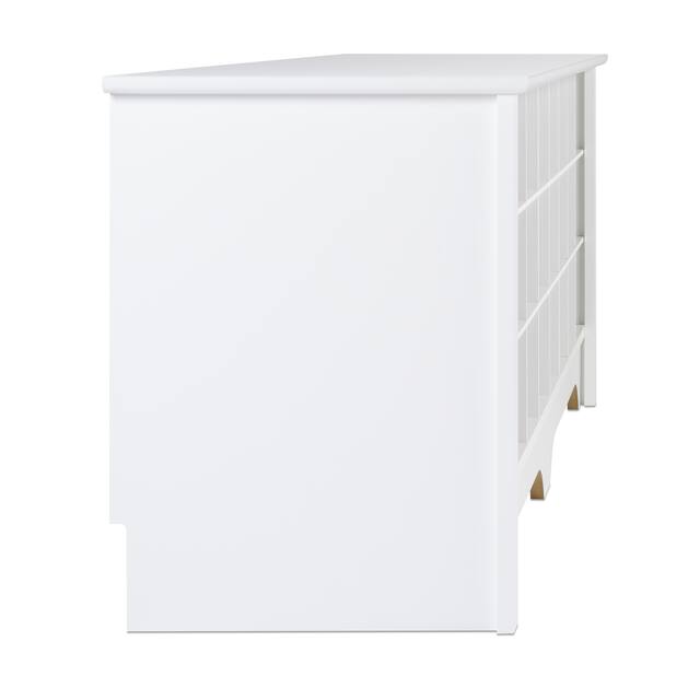 Prepac 24 pair Shoe Storage Cubby Bench, Multiple Finishes