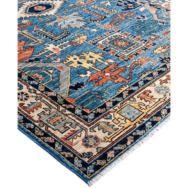 Serapi One-of-a-Kind Hand-Knotted Area Rug - Blue - 4' 1" x 5' 11"