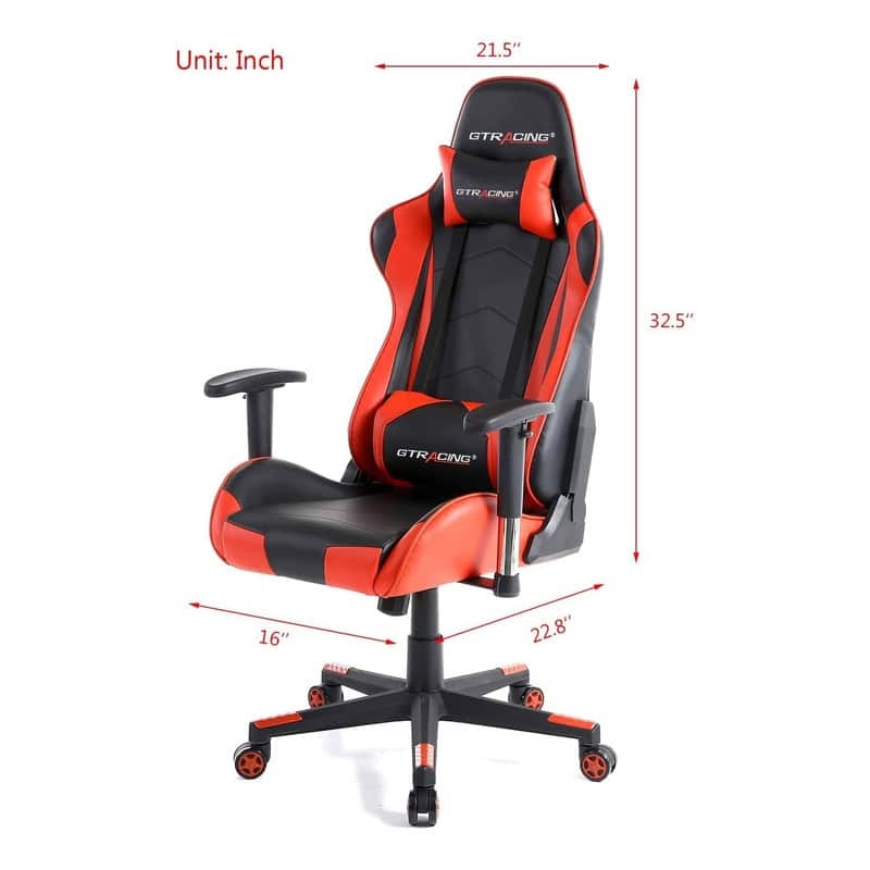 Lucklife Gaming Chair Racing Office Computer Ergonomic Video Game Chair with Headrest and Lumbar Pillow Esports Chair