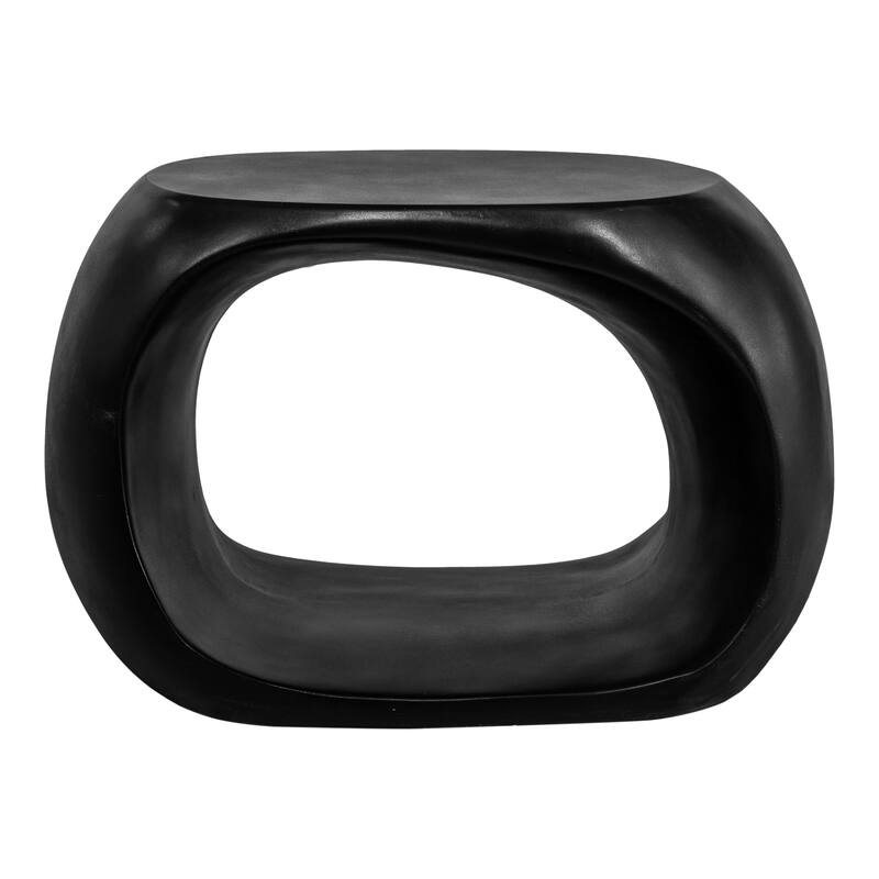 Aurelle Home Roscoe Modern Round Geometric Concrete Stool