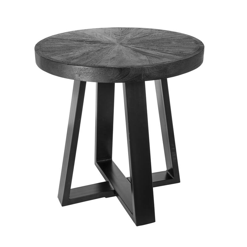 23.5" Mini Round Coffee Table, Minimal Design