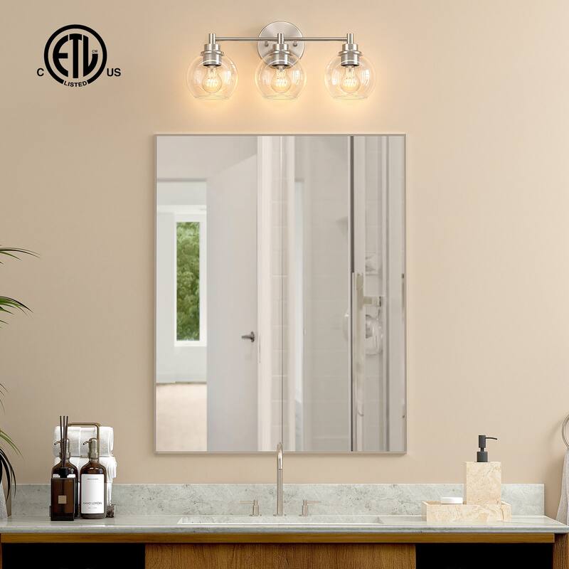 Dimmable Bathroom Vanity Light Globe Glass Shades