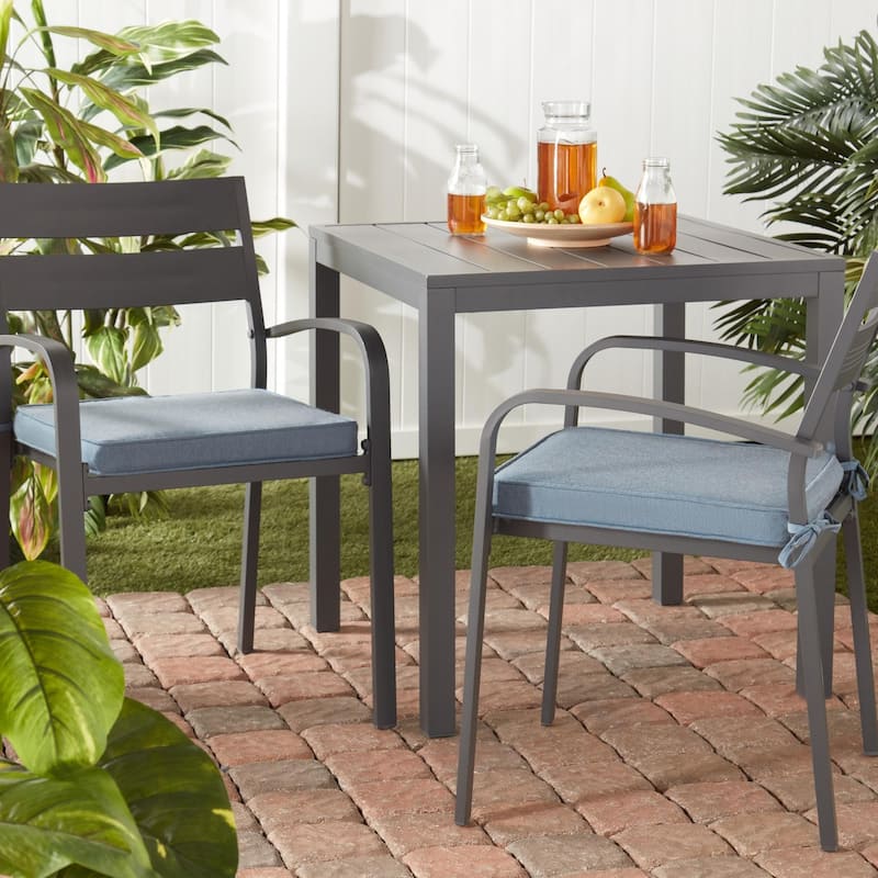 Sunbrella Indoor/ Outdoor 17-inch Square Corded Chair Pad (Set of 2)