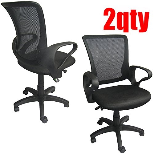 2xhome Set of 2 Modern Mesh Ergonomic Design Executive Computer