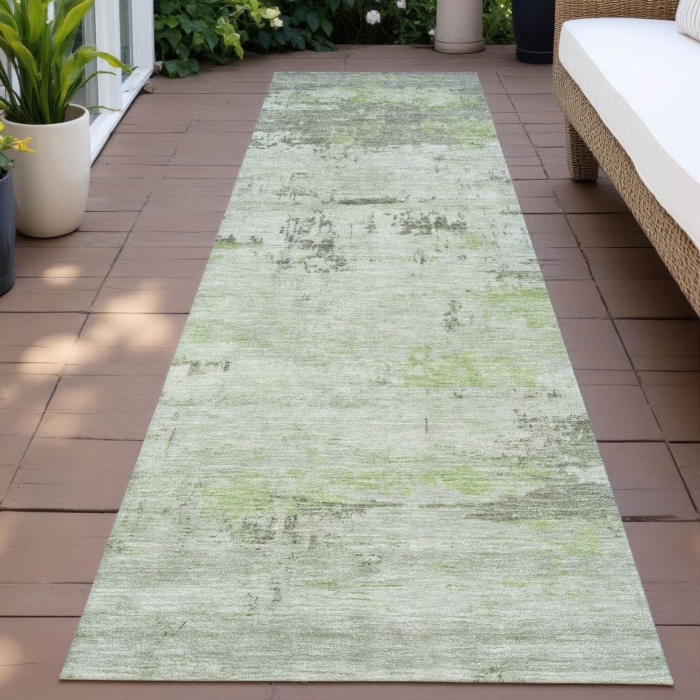 Machine Washable Indoor/Outdoor Abstract Allure Chantille Rug