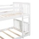 preview thumbnail 9 of 10, White Twin over Twin Size Solid Wood Bunk Bed with Ladder, Slide and Fence for Kids, Bedroom