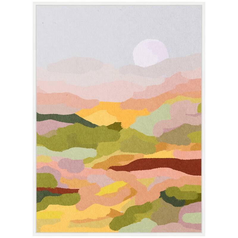 Kate and Laurel Sylvie Beautiful Landscape Framed Canvas by July Art Prints