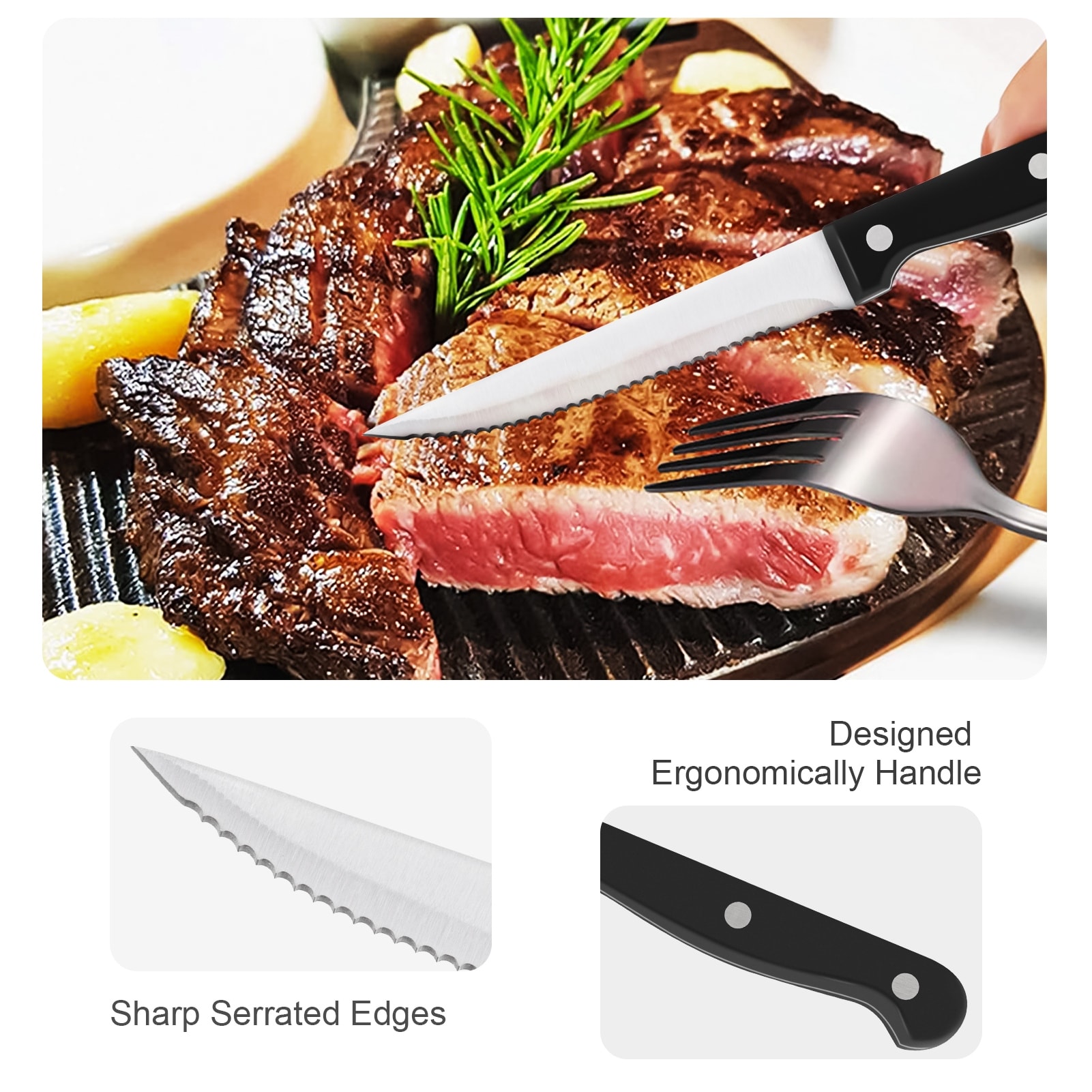 Oneida Hospitality Longhorn 12 Piece Steak Knife Set