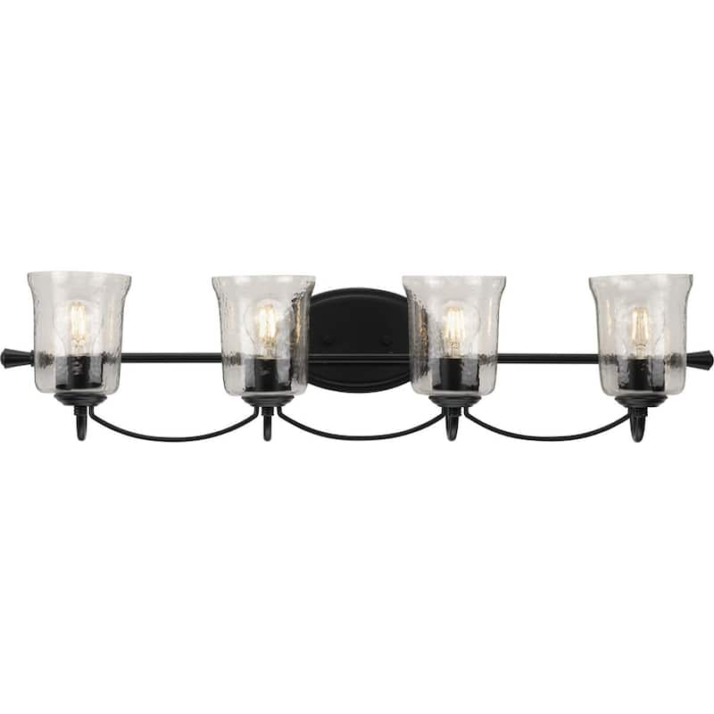Bowman Collection Four-Light Black Vanity - 7.75"H