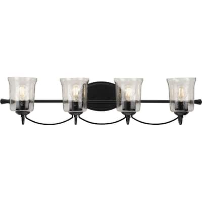Bowman Collection Four-Light Black Vanity - 7.75"H