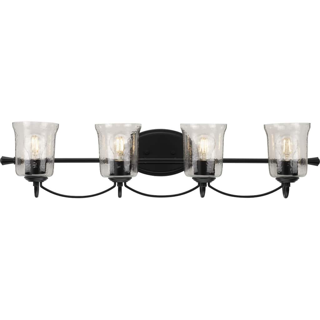 Bowman Collection Four-Light Black Vanity - 7.75"H