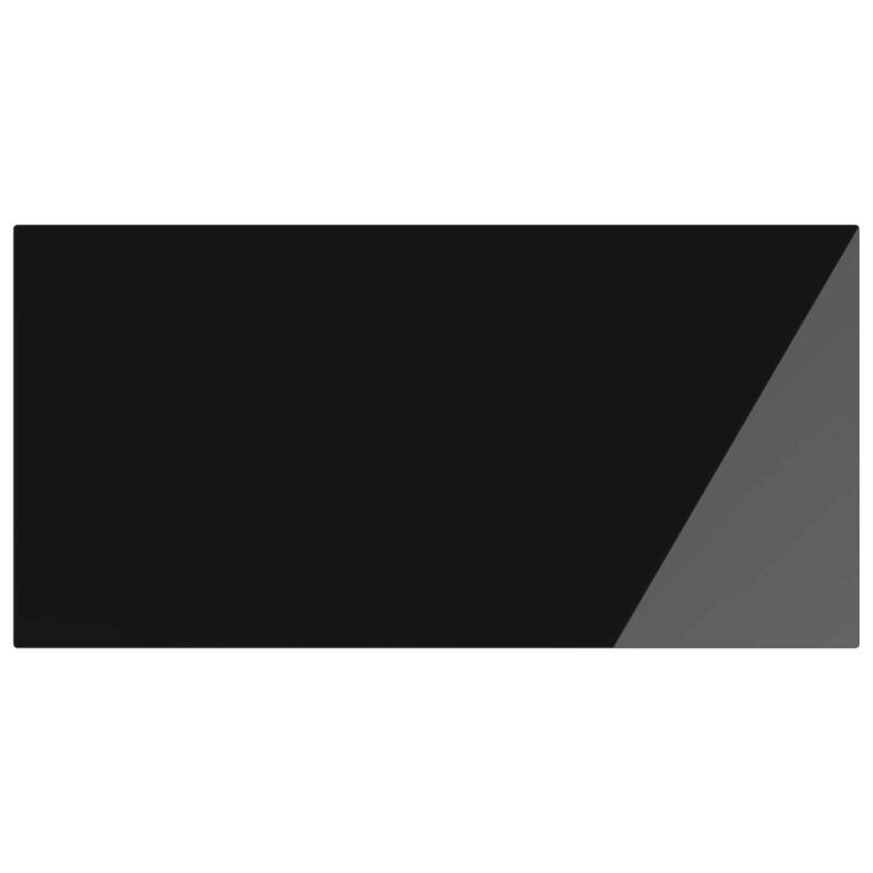 vidaXL Table Top 4 pcs Black Tempered Glass - 39.4 x 19.7 x 0.2