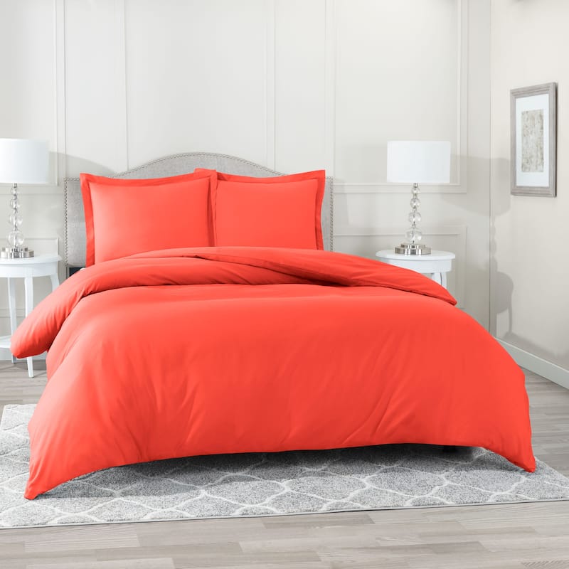 Nestl Ultra Soft Double Brushed Microfiber Duvet Cover Set with Button Closure