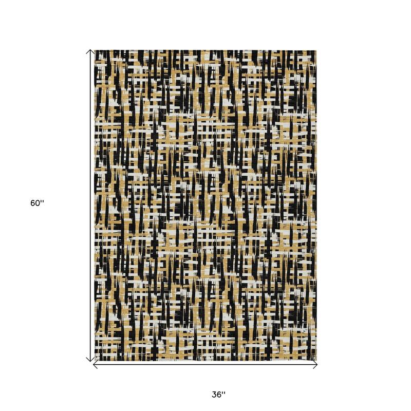 HomeRoots Abstract Transitional Rectangle Outdoor Rug