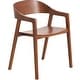preview thumbnail 43 of 53, Rivo Mid-Century Modern Solid Oak Wood Accent Dining Chair with Open Back for Dining Room, Living Room and Kitchen Dark Natural