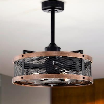 Laxsi 24 Inch Industrial Ceiling Fandelier with Remote