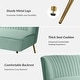 preview thumbnail 95 of 114, HULALA HOME Monica Modern Velvet Curved Tufted Back Loveseat with Metal Tapered Legs