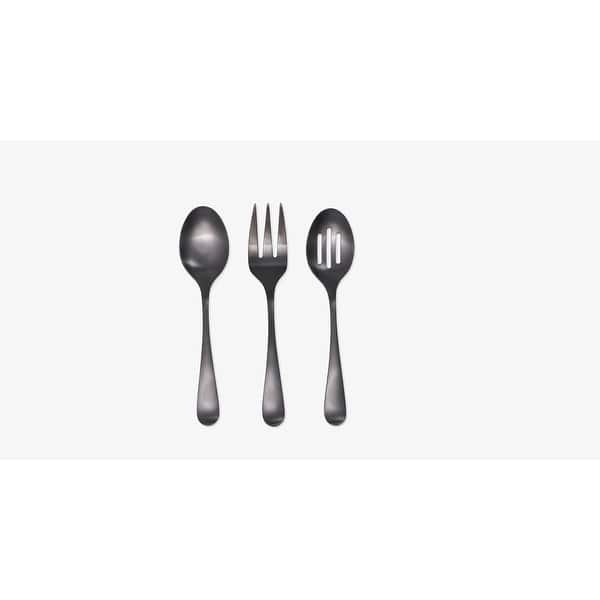 slide 2 of 4, Cambridge Rhiannon Black Satin 3-Piece Serving Set