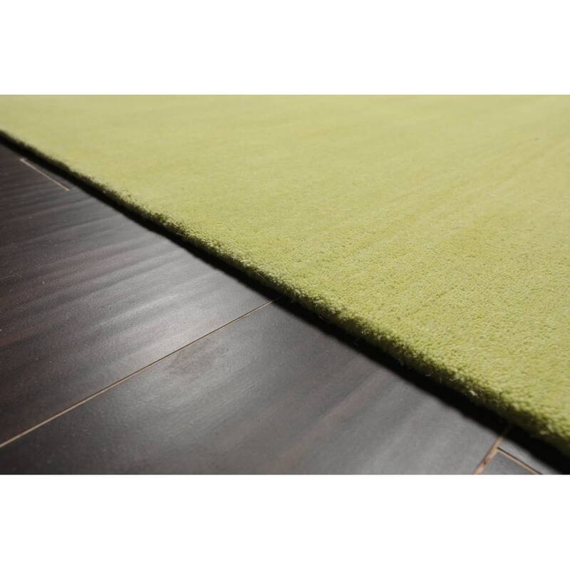 Hand Tufted Wool Modern & Contemporary Oriental Area Rug Lemon Color