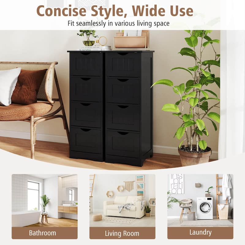 Costway 32.5'' Bathroom Floor Cabinet with Anti-tipping Device