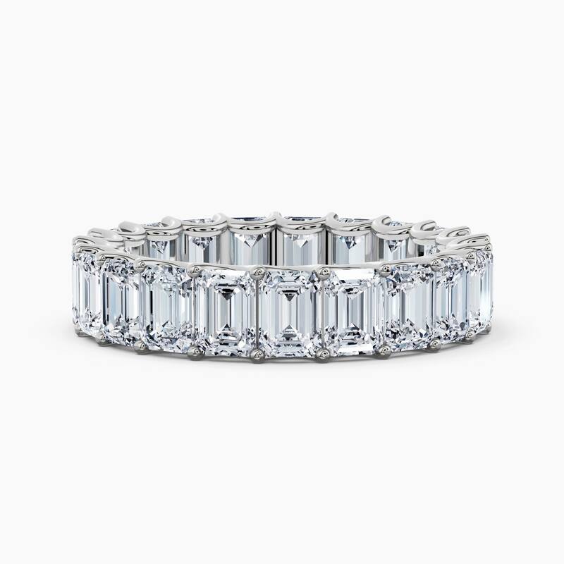 Auriya 14k Gold Emerald North-South Lab Grown Diamond Eternity Band 2.90 - 12.75 ct. tw. (F-G, VS) - 5.25 ct. wt. - 6.5 - White