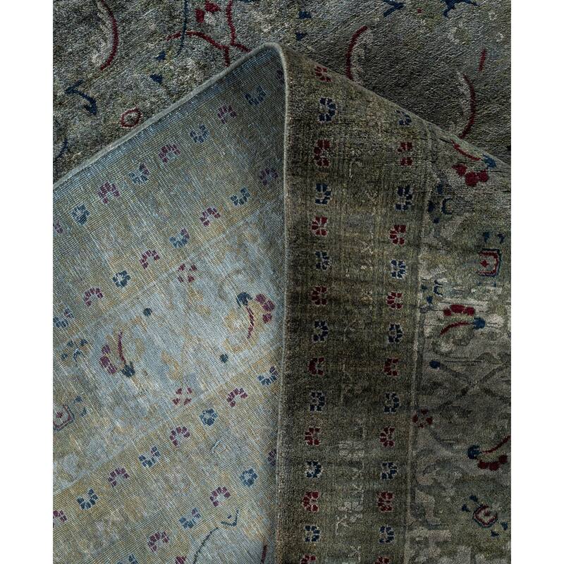 Overdyed One-of-a-Kind Hand-Knotted Area Rug - Gray - 8' 3" x 10' 1"
