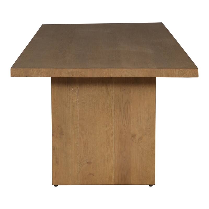 Aurelle Home Komi Rustic Simple Solid Oak Dining Table