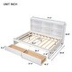 preview thumbnail 15 of 16, Full Size Storage Bed w/ Side Bookcase, Drawers Platform Bed Frame