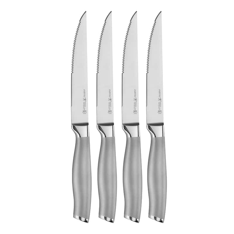Henckels Modernist Steak Knife Set of 4, Silver, Stainless Steel - Stainless Steel - 4-pc - Stainless Steel - 4 Piece - 4-pc