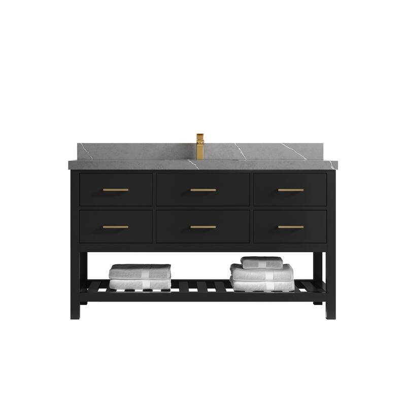 Willow Collections 60 in. W x 22 in. D Parker Single Sink Bathroom Vanity with Countertop