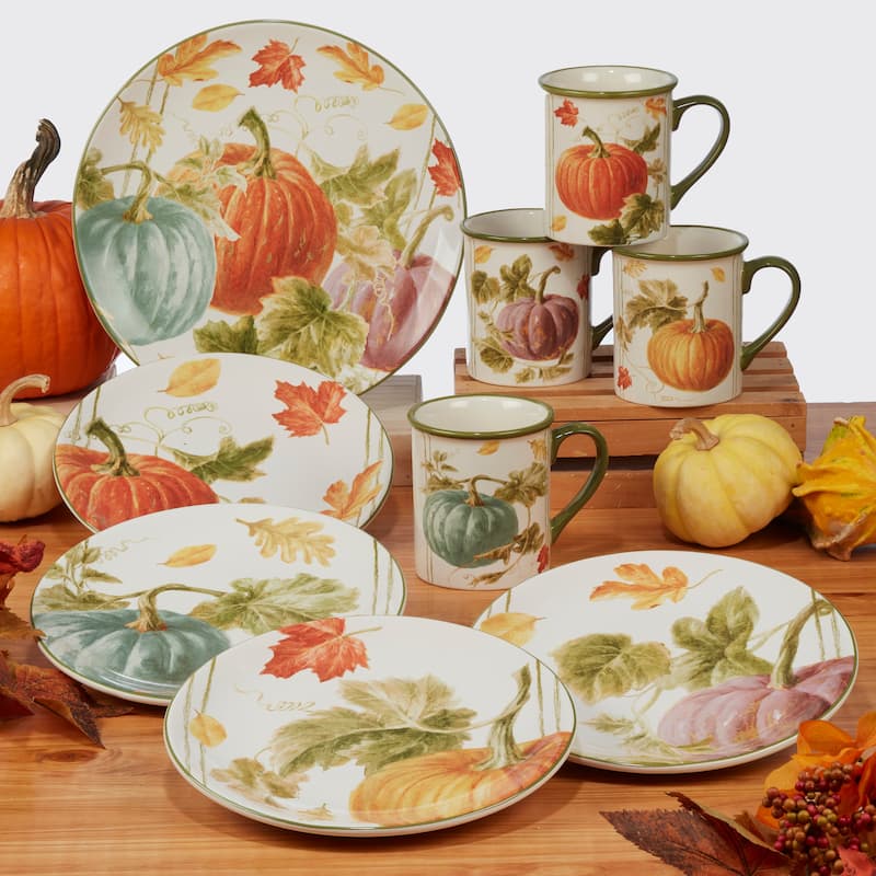 Certified International Autumn Havest 16-Piece Dinnerware Set, Service for 4