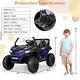 preview thumbnail 7 of 27, 12V 2-Seater Kids Ride on UTV with Slow Start Function Music - 46.5” x 29” x 28”(L x W x H)