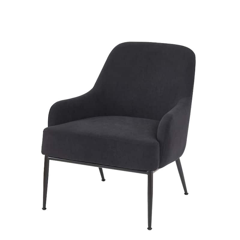 Slope Arm Mid Century Velvet Indoor Accent Chair