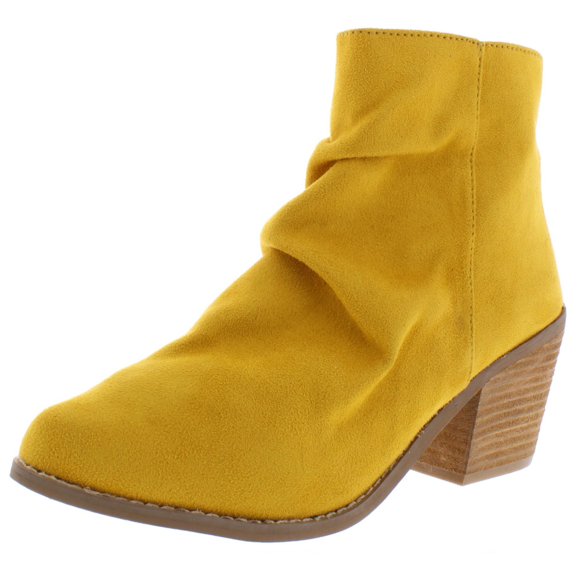 womens mustard ankle boots