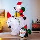 preview thumbnail 4 of 8, Costway 7 FT Tall Inflatable Polar Bear with Penguin Gift Bags & Gift - See Details