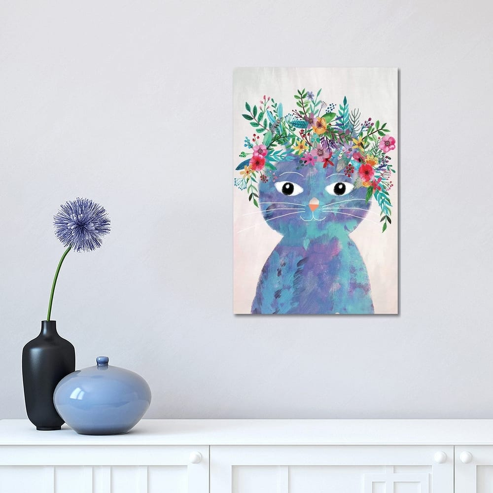 iCanvas "Flower Cat II" by Mia Charro Canvas Print
