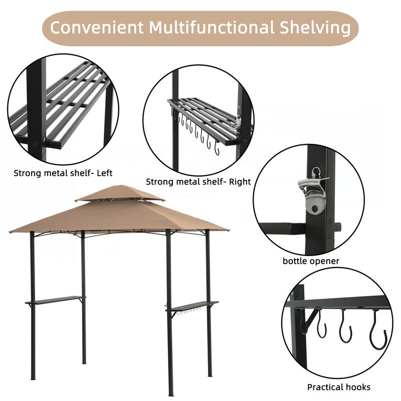 Outdoor Grill Gazebo 8 x 5 Ft