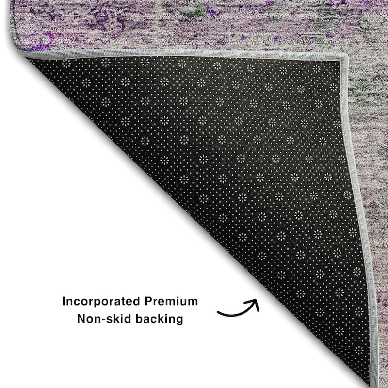 Premium Washable Super Soft Distressed Traditional Mayfield Rug