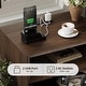 preview thumbnail 25 of 23, Fluted Nightstand with Charging Station, Modern 19.6in Wide End Table Wood Bedside Table with 2 Drawers for Bedroom