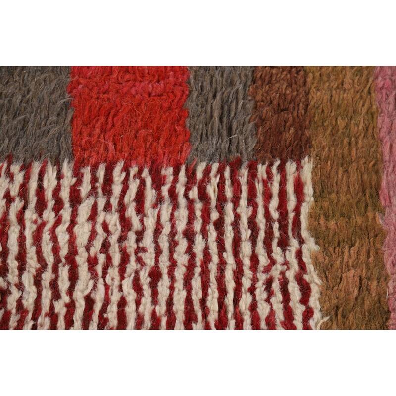 All-Over Plush Moroccan Oriental Area Rug Hand-Knotted Wool Carpet - 8'1" x 10'1"