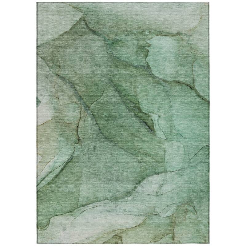 Machine Washable Indoor/ Outdoor Chantille Contemporary Abstract Rug